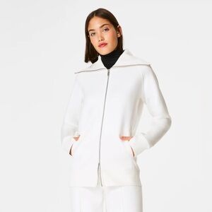 SPANX AirEssentials Luxe Full Zip Tunic in Powder